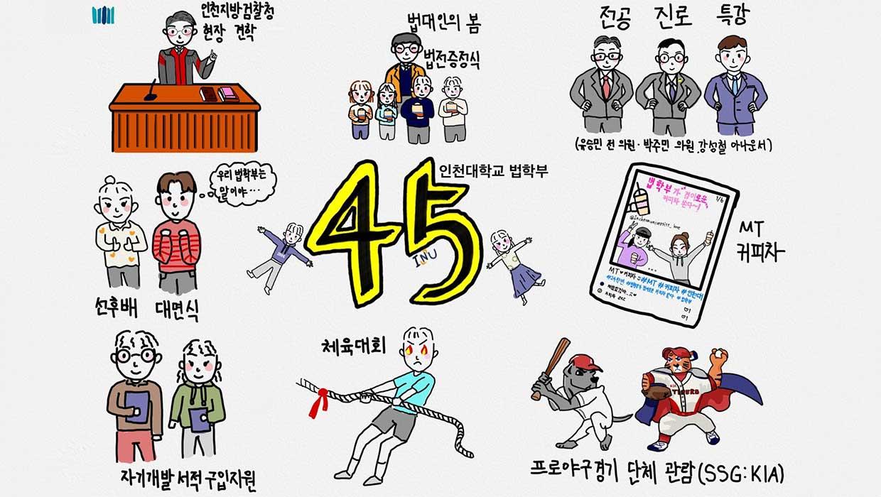 올해 45주년 인천대 법학부, 의미와 가치 풍성한 새봄 맞이 프로그램 대향연 대표이미지